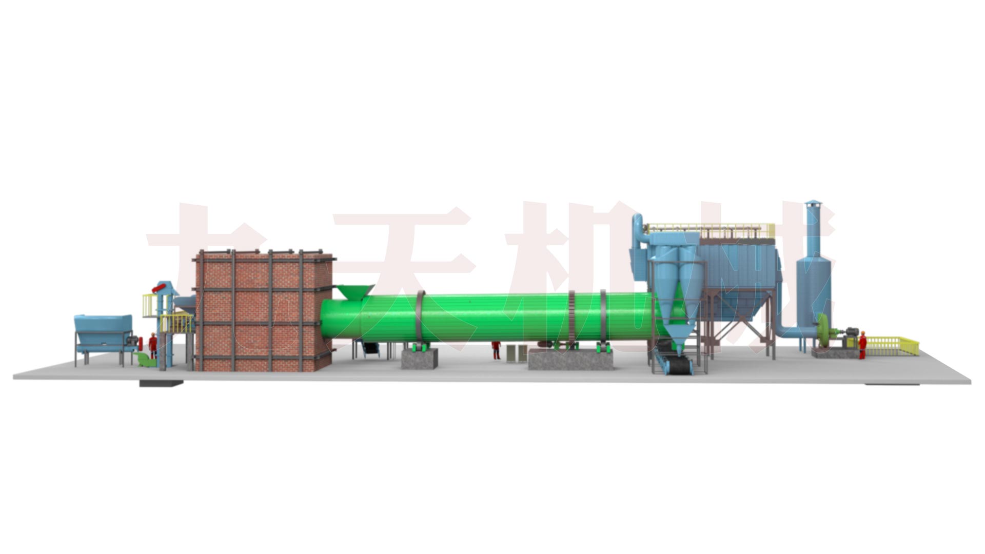 煤泥烘干機三維圖